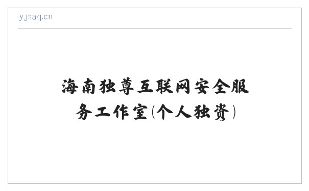 海南独尊互联网安全服务工作室（个人独资） 缩略图